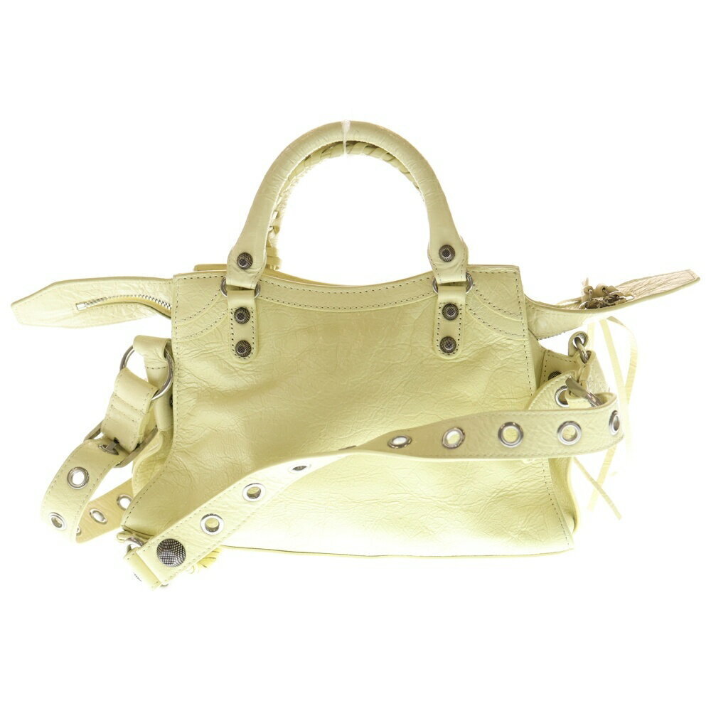 BALENCIAGA Neo Cagoule Bag Handbag Shoulder Yellow Leather Annex - Picture 2 of 6